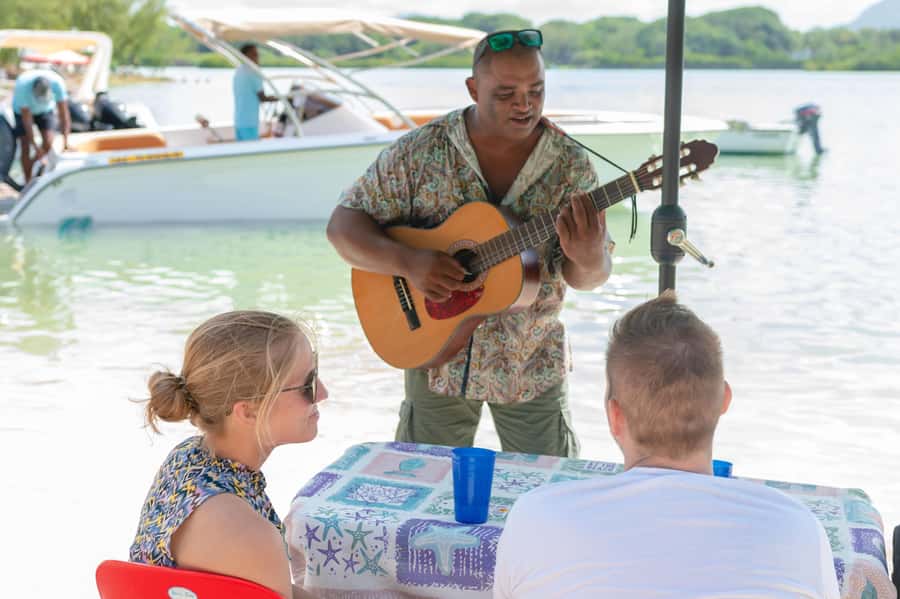 Mauritius: Speedboat Ile aux Cerfs, GRSE Waterfall, BBQ, Bar - Music, sega, and the right expectations