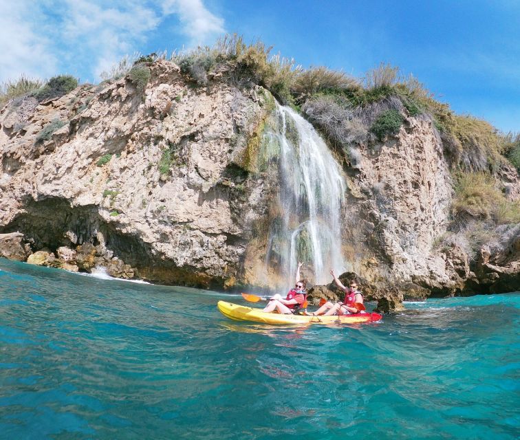 Nerja: Guided Kayak Tour Nerja Cliffs and Maro Waterfall - Small caves, rock walls, and bays you cannot reach on foot