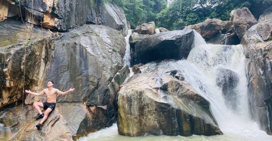 Nha Trang: Half-Day Trip to Ba Ho Waterfall - Pool one: a cool reward after the climb