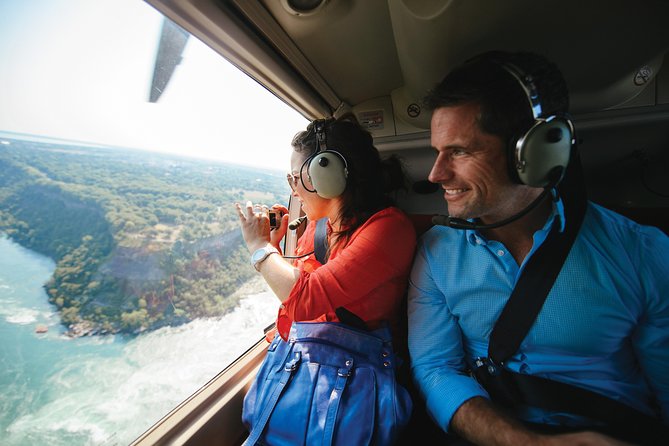 Niagara Falls Canada Helicopter Tour - The American Falls and Bridal Veil Falls from above
