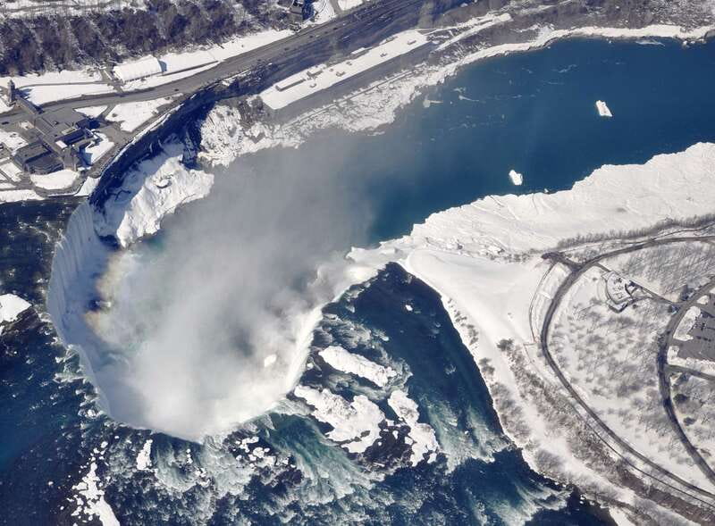 Niagara Falls, Canada: Scenic Helicopter Flight - The American Falls and Bridal Veil Falls from above