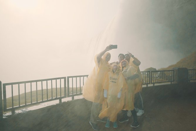 Niagara Falls Canada Tour: Helicopter, Boat, Behind Falls & Lunch - Journey Behind the Falls, 150 feet below the rim