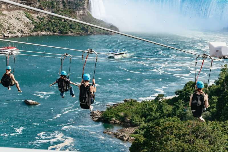Niagara Falls, Canada: Zipline to The Falls - The 67-meter launch over Niagara Gorge