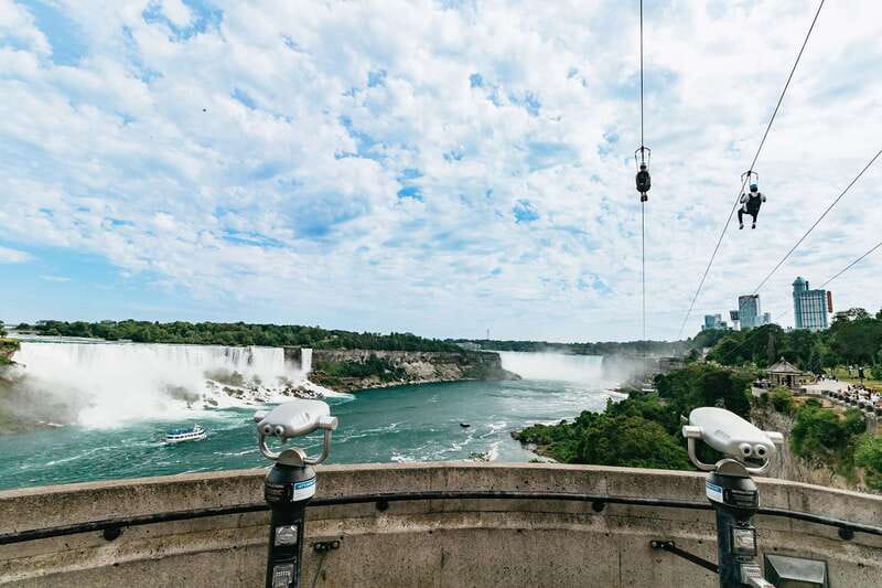 Niagara Falls, Canada: Zipline to The Falls - Harnesses, helmets, and a calm start
