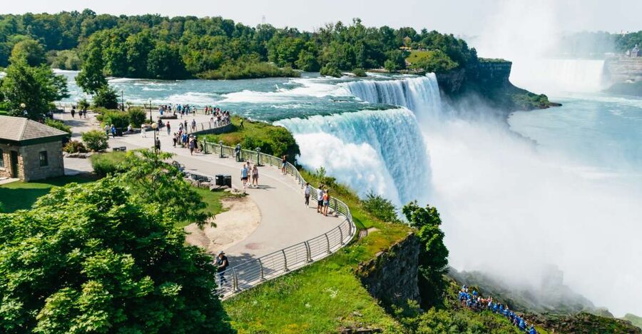 Niagara Falls: Cave of the Winds, Boat Ride, & Trolley Tour - Seeing all three waterfalls from the park