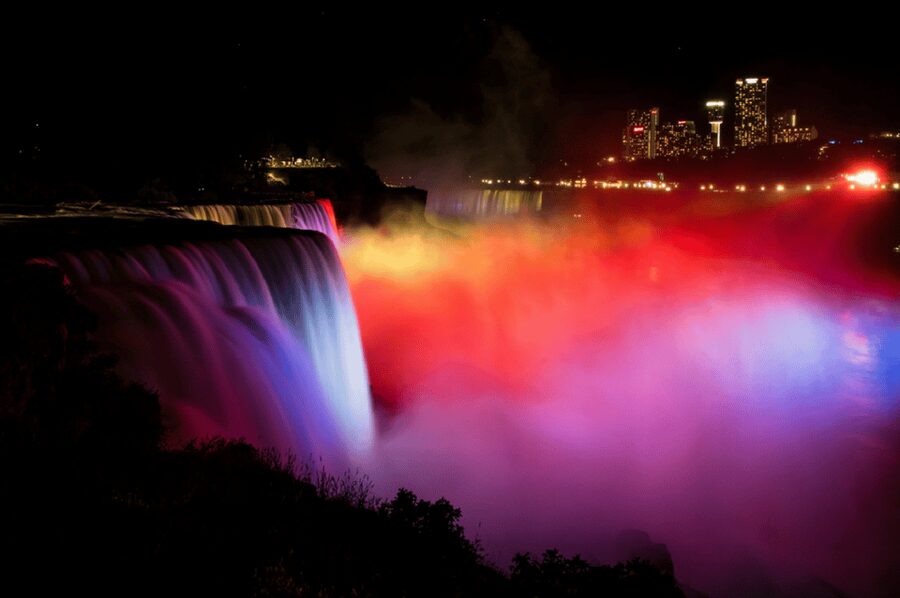 Niagara Falls(US side) 2-Day Trip from Boston - Niagara Falls after dark