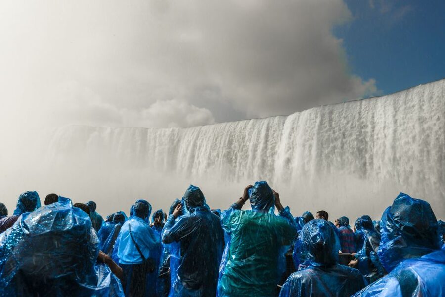 Niagara Falls, USA: Guided Tour with Maid of the Mist Cruise - The Crow’s Nest walkway and the approach to the boat