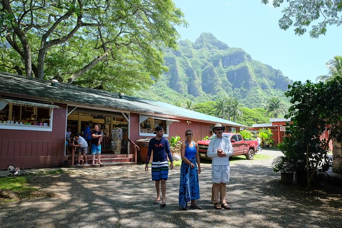 Oahu Circle Island Tour with Waimea Waterfall - North Shore fruit, surf, and lunch