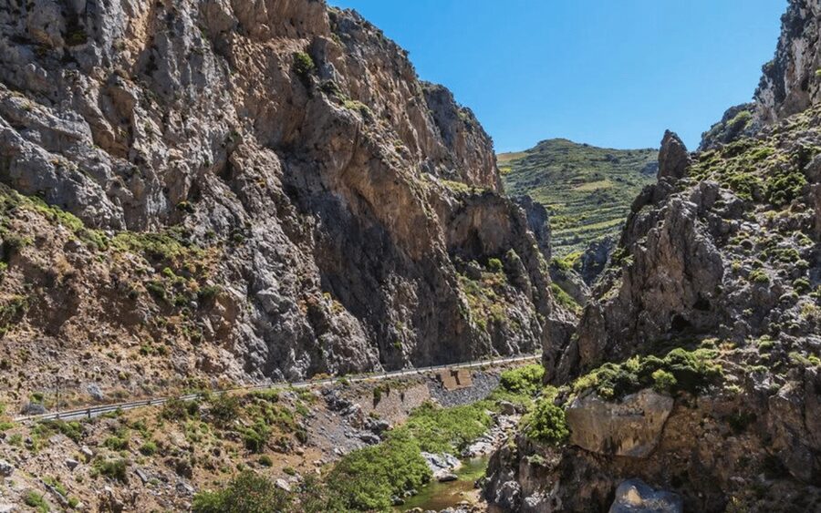 Off-Road: Waterfall, Lake Kournas, Gorges, Preveli Palms - Preveli Beach is the big payoff, with a hard return