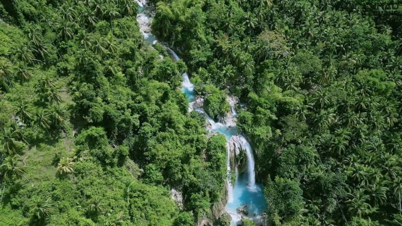 Oslob: Whale Sharks, Inambakan Falls & Moalboal Sardines - Cooling off at five-tier Inambakan Falls
