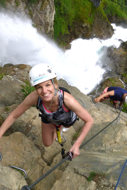 Ötztal: Via Ferrata Climbing Tour at Lehner Waterfall - The 40-meter wall is the first real test