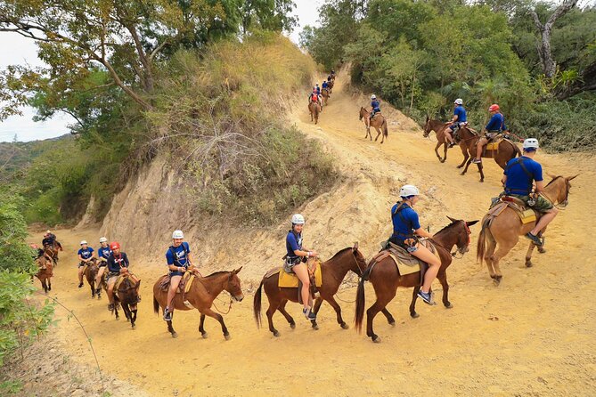 Outdoor Ziplining, Waterfalls & Speed boat in Puerto Vallarta - A mule trek leads higher into the jungle