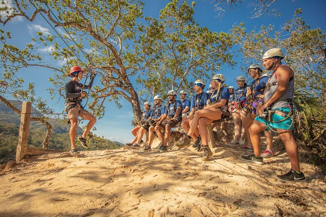 Outdoor Ziplining, Waterfalls & Speed boat in Puerto Vallarta - Rappelling and water slides keep the course moving