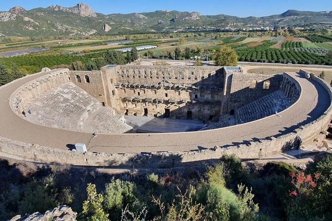 Perge Aspendos Aquaduct Side with Waterfall - Perge: a wide-open Roman city