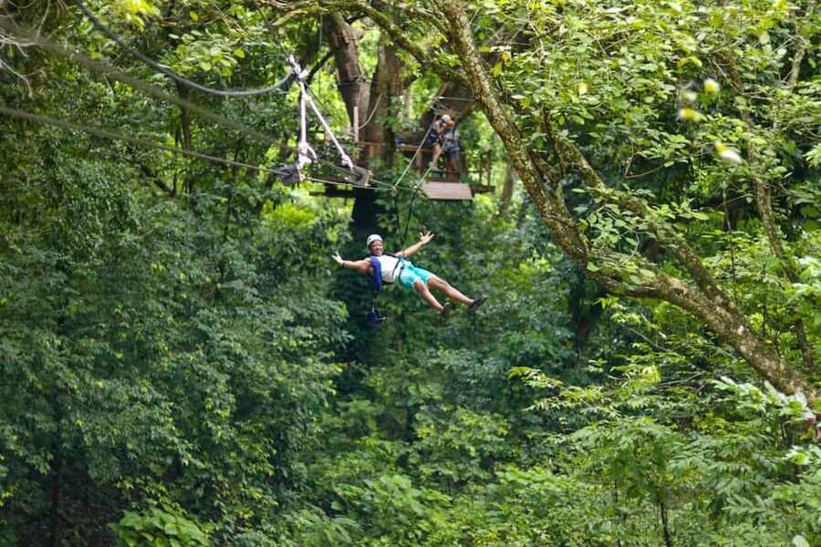 Puerto Plata/Amber Cove: Zipline and Waterfalls with Lunch - Rope bridges lead toward the seventh waterfall