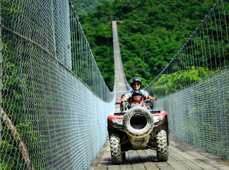 Puerto Vallarta: Jorullo Bridge ATV, Waterfall, Tequila Tour - Crossing the 470-meter Jorullo Bridge