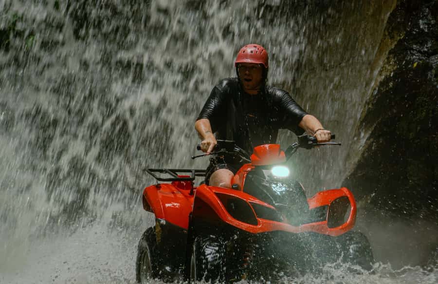Quad Bike Bali With Tunnel & Waterfall Tour - Starting with safety, gear, and a choice of bikes