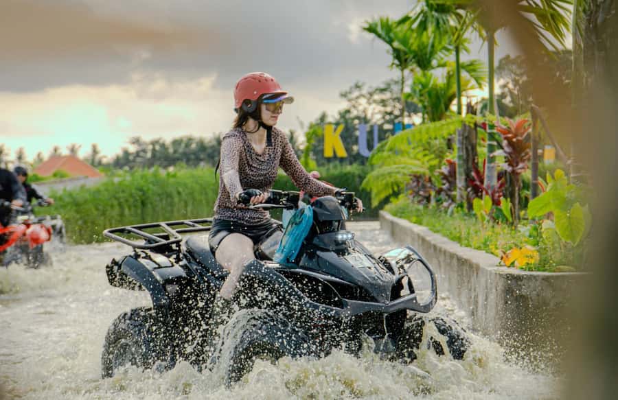 Quad Bike Bali With Tunnel & Waterfall Tour - The long tunnel and cave sections