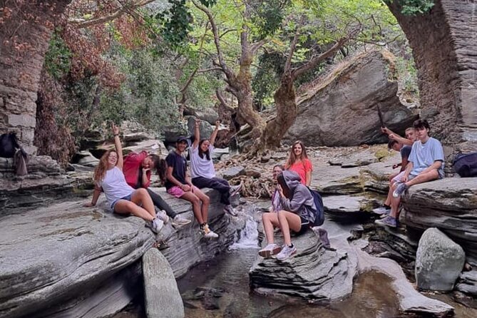 River Trekking to the Waterfall in Andros - Meeting the guides in the river