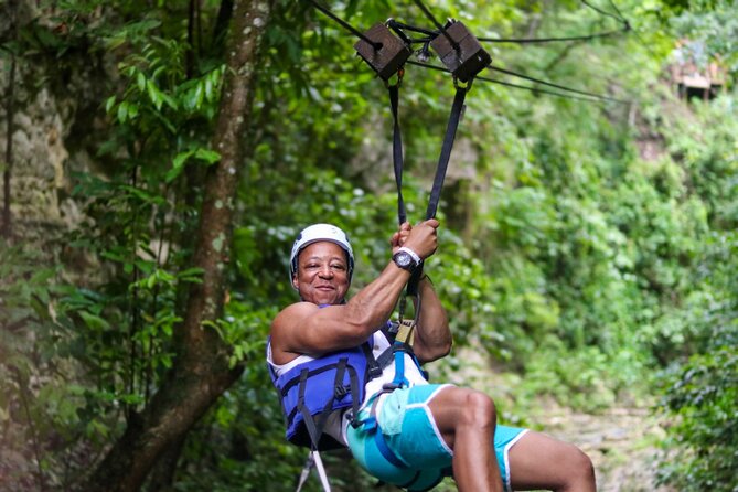 Short Excursion Ziplining & Waterfall, Taino Bay and Ambar cove. - Zip lines through the forest canopy