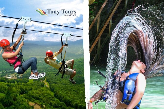 Short Excursion Ziplining & Waterfall, Taino Bay and Ambar cove. - The uphill walk to Damajagua