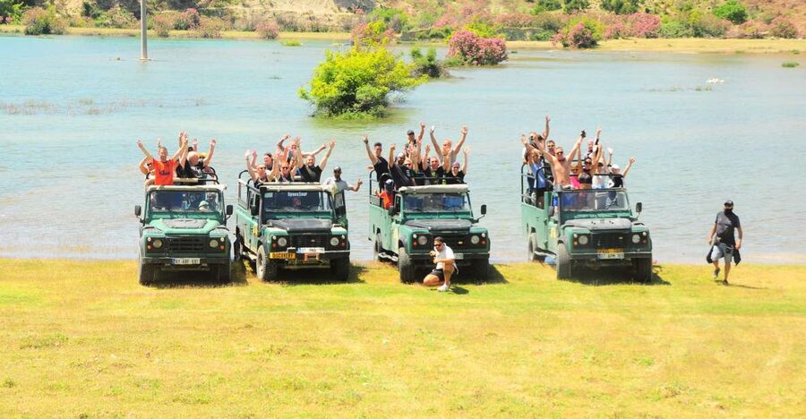Side: Green Canyon and Waterfall Jeep Safari with Lunch - Starting from Side in an open-air jeep