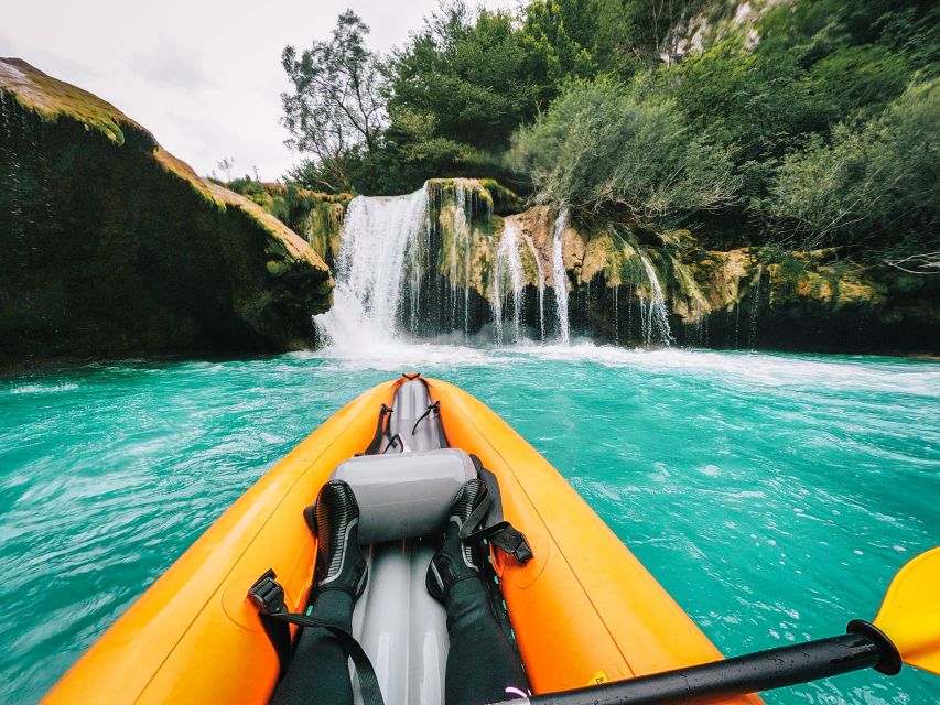 Slunj: River and Waterfalls Kayaking on Mrežnica river - Milkovića slap and the optional 5 or 9 meter jump