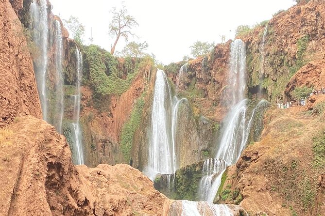 Small group Ouzoud Waterfall Guided Tour Boat Ride from Marrakech - First sight of the Ouzoud waterfall