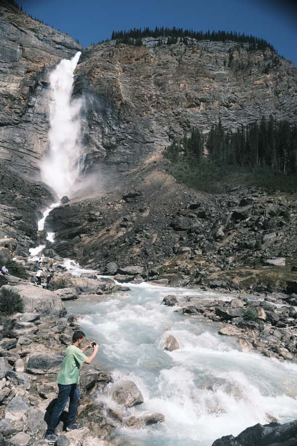 Small Grp: Emerald Lake (Optional Canoe) & Takakkaw Falls - Takakkaw Falls and the final burst of drama