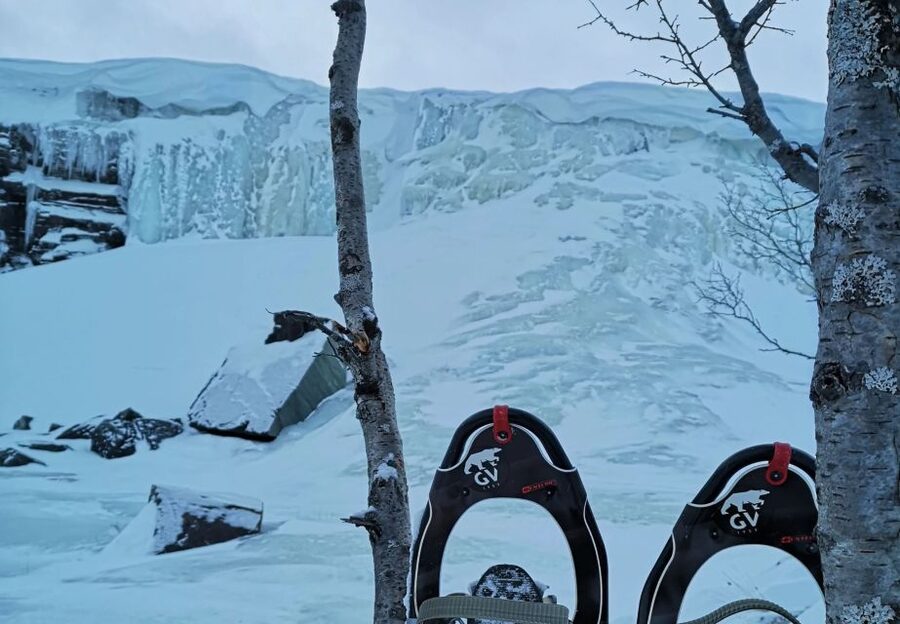 Snowshoeing Adventure to the Enchanting Frozen Waterfall - From Alta to the quiet Gargia Valley