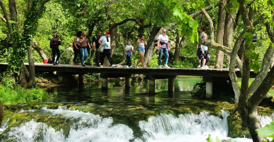 Split: Krka Waterfalls With Boat Cruise, Wine and Olive Oil - The 75-minute ride from Split