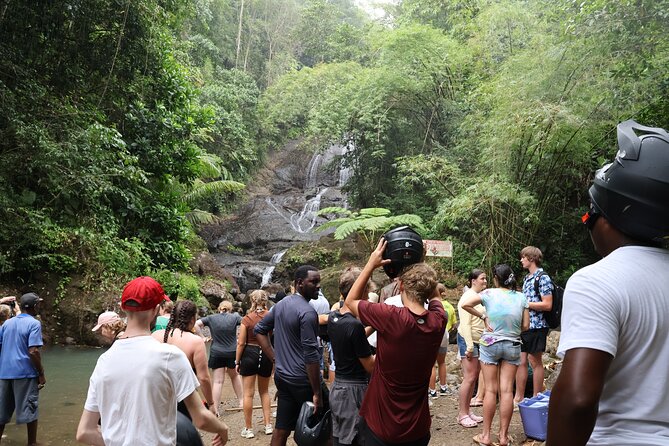St Lucia ATV Tour : Waterfall, Plantation, Beach and Distillery - Meeting Farmer Peter at the banana farm
