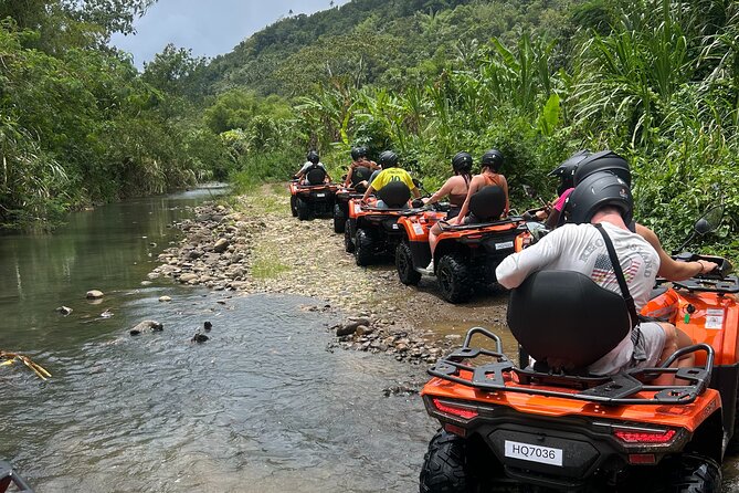 St Lucia ATV Tour : Waterfall, Plantation, Beach and Distillery - The waterfall stop on the three-hour tour