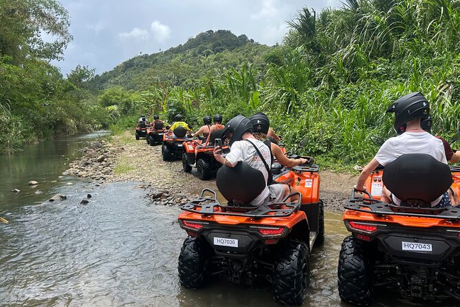 St Lucia ATV Tour : Waterfall, Plantation, Beach and Distillery - The ride through plantations and local villages