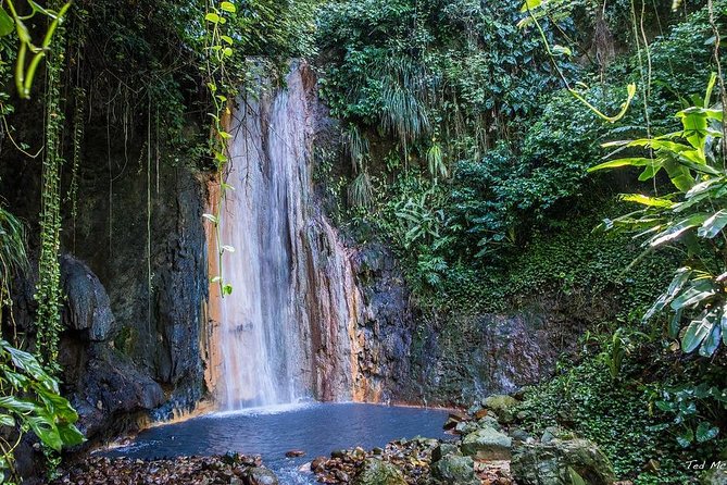 St. Lucia Botanical Gardens and Waterfall Tour Groups only - The descent toward the Pitons and Soufriere Bay