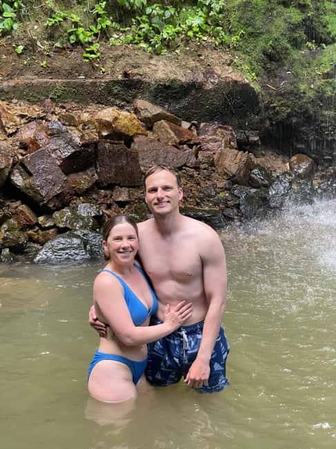 St Lucia Sulphur Springs Drive- in Volcano Tour & Waterfall - Toraille’s Waterfall and the cool-water payoff