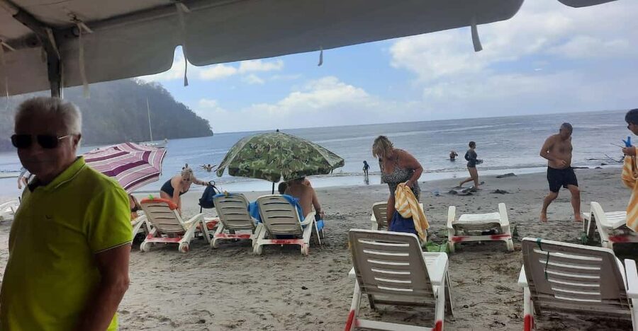 St. Vincent: Leeward Island Tour with Dark View Falls - Mount Wayne Beach Shows St. Vincent’s Black Sand