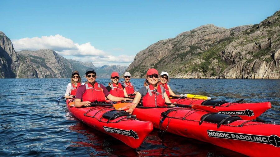 Stavanger: Lysefjord Kayak Safari (Waterfalls & Pulpit Rock) - Paddling beneath mountains and waterfalls