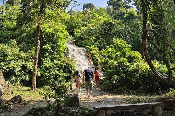 Sticky Waterfalls Private Half Day Fun Escapades - Climbing the three levels of Bua Tong