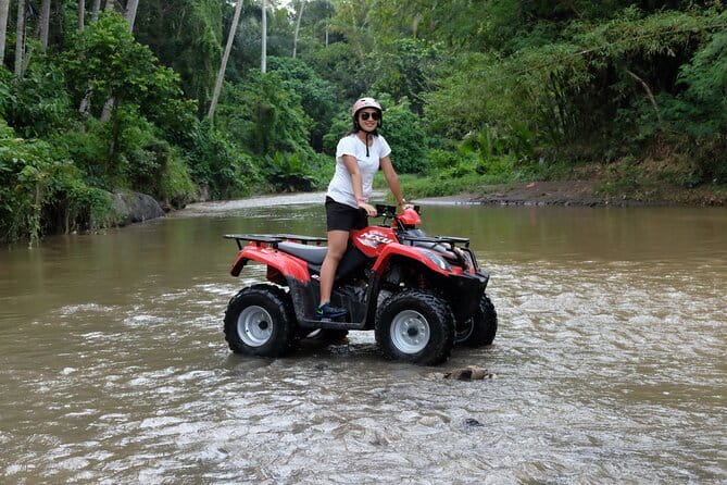 Ubud ATV Ride with Waterfall, Dragon Cave & Lunch – 2 Hours - River Riding Brings the Biggest Splash