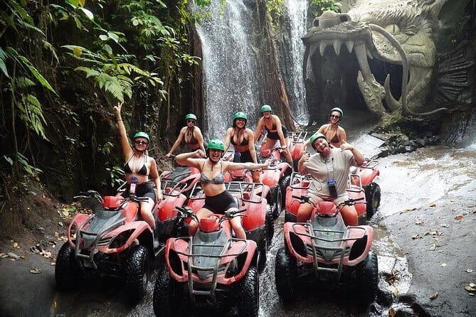 Ubud ATV Ride with Waterfall, Dragon Cave & Lunch – 2 Hours - World Ball and Cliff Carvings Add a Cultural Layer
