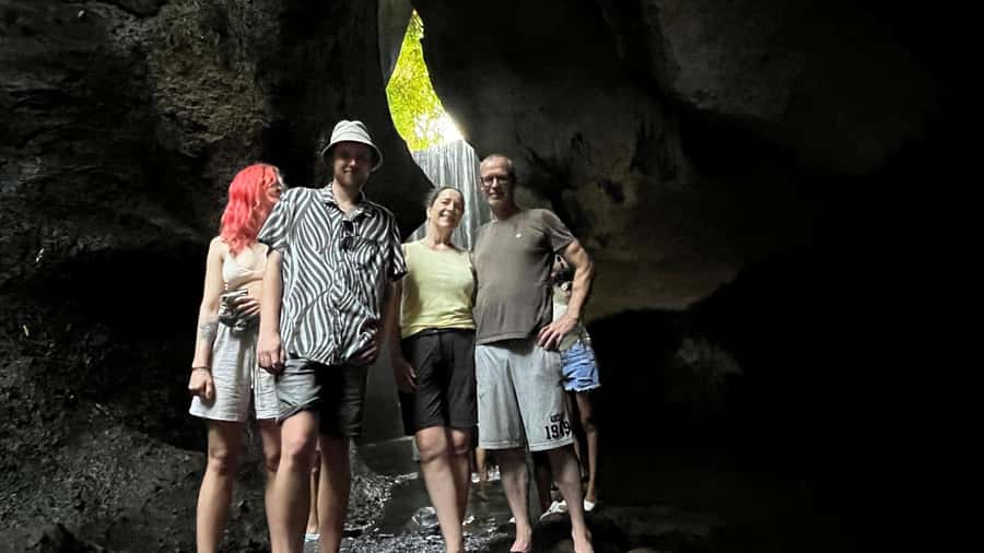 Ubud: Hidden Gems and Waterfalls Private Tour - Goa Raja Waterfall, where the water meets the cave