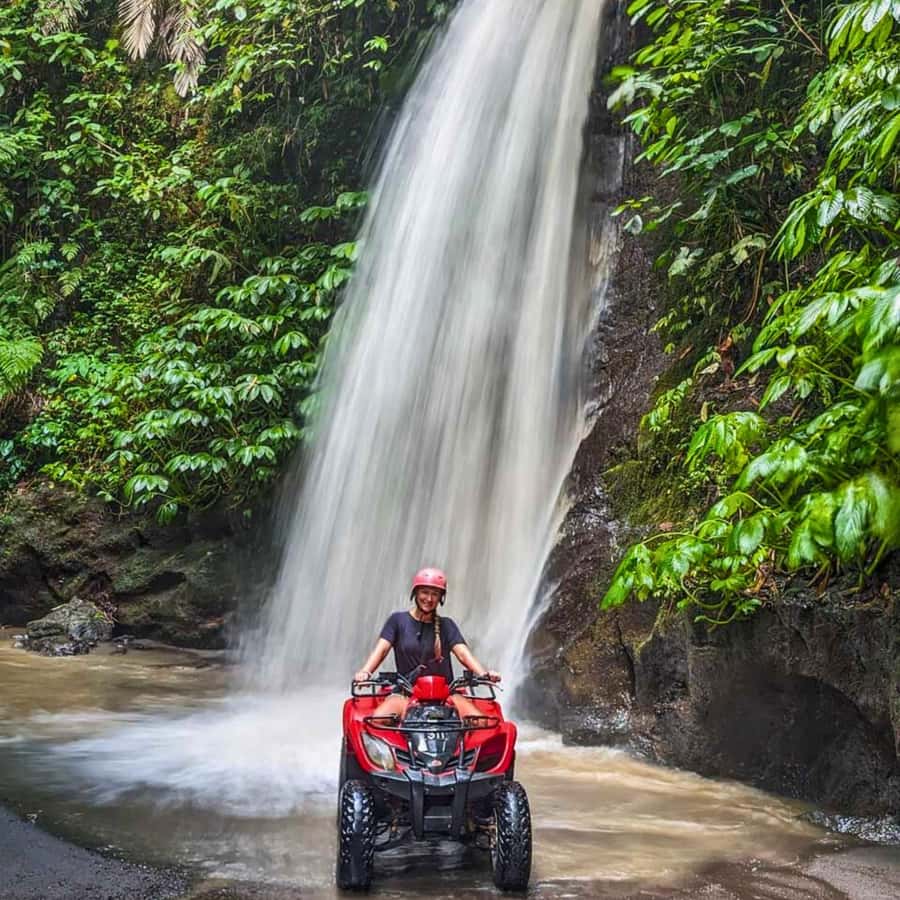 Ubud: Jungle, Waterfall, and Tunnel ATV Tour & Lunch Options - Waterfalls, river crossings, and the choice to get soaked