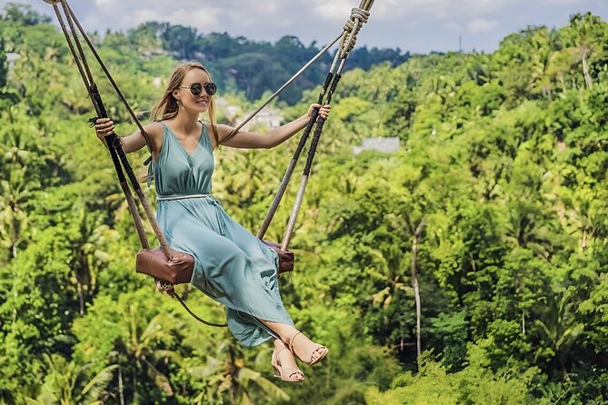 Ubud Tour with Monkey Forest Waterfalls Temples and More - The Ubud Jungle Swing, one hour of thrills