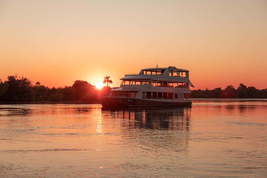 Victoria Falls: 2-Hour Luxury Zambezi River Sunset Cruise - The boat, the decks, and the view