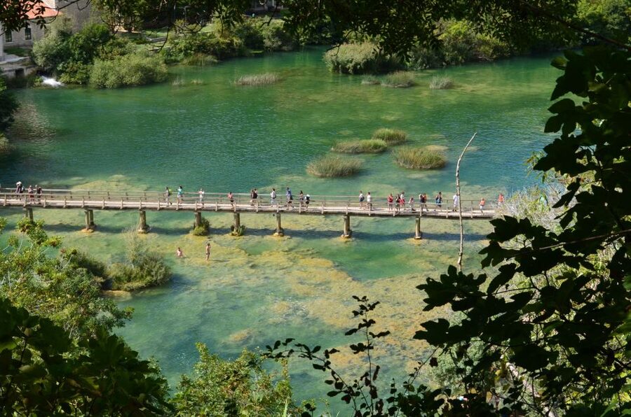 Vodice: Krka Waterfalls National Park Boat Tour - Jaruga power plant and the park’s cultural side