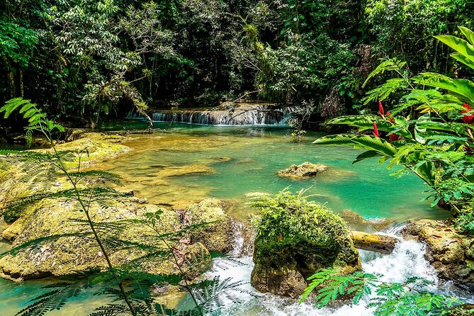 YS Falls and Black River Safari South Coast from Negril Jamaica - Seven Tiers of Water at YS Falls