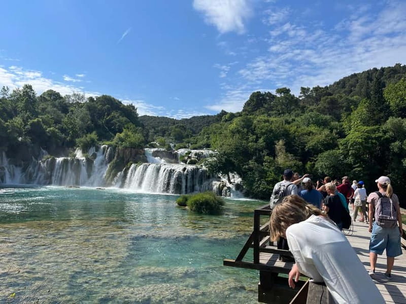 Zadar: Krka Waterfalls Tour, Boat Cruise & Swimming - The boat to Skradinski buk